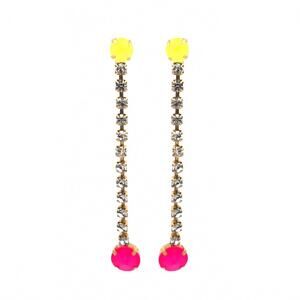 NEW TOVA women's aliza earrings in electric pink